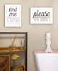 Set Of Two Text Me If You Run Out of Toilet Paper While Seated 1 White Framed Print Wall Art