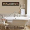 Country Bath Shelf 1 Black Framed Print Bathroom Wall Art