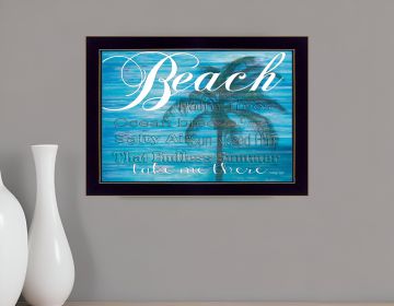 Take Me There 1 Black Framed Print Wall Art