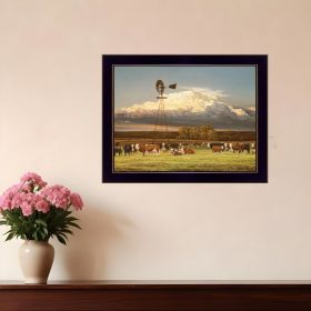 Summer Pastures Black Framed Print Wall Art