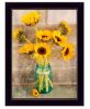 Country Sunflowers 1 Black Framed Print Wall Art