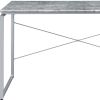 47" Gray and Black Writing Desk