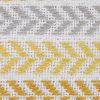 18" X 18" Yellow and White Chevron Cotton Zippered Pillow