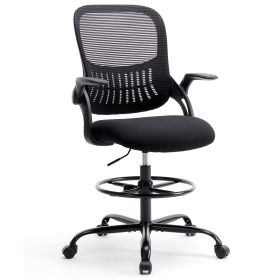 Standing Desk High Office Chair (Option: Black1Movable Armrest)