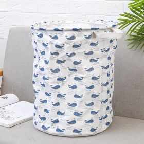 Household cloth dirty clothes basket (Option: Whale)