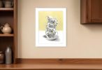 Time for Tea Yellow Print Wall Art