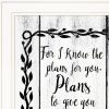 Plans to Give You Hope Print Wall Art