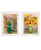 Set Of Two Country Sunflowers and Chives Framed Print Wall Art