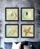 Set Of Four Ocean Print Wall Art