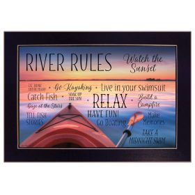 River Rules Print Wall Art (Framed: Black, Style: 1)