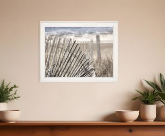 On The Coastline Print Wall Art (Framed: White, Style: 1)