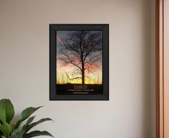 Passion Print Wall Art (Framed: Black, Style: 1)