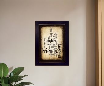 Friends Print Wall Art (Framed: Black, Style: 2)