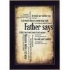 Father Says Framed Print Wall Art