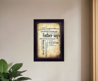 Father Says Framed Print Wall Art (Framed: Black, Style: 1)