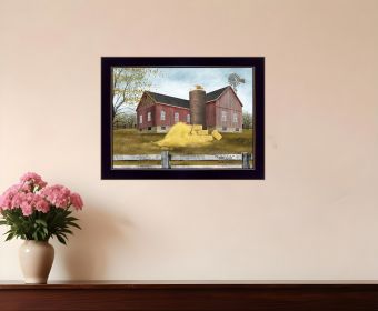 Farm Life Print Wall Art (Framed: Black, Style: 1)