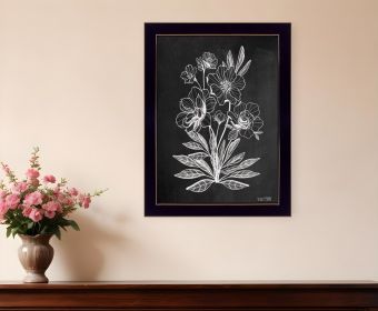 Vintage Chalkboard Print Wall Art (Framed: Black, Style: 1)