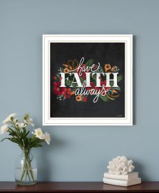 Have Faith Print Wall Art (Framed: White, Style: 1)