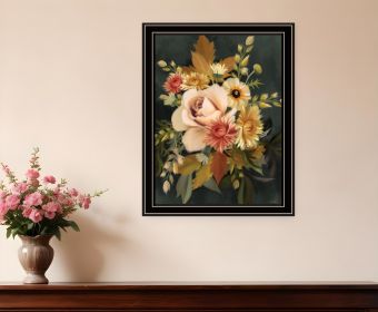 Romantic Autumn Print Wall Art (Framed: Black, Style: 1)