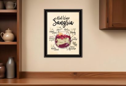 Red Wine Sangria Print Wall Art (Framed: Black, Style: 1)