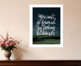 Go Forwards not Backwards Print Wall Art (Framed: White, Style: 1)