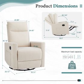 Rotating Lounge Chair (Color: Beige)