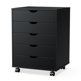 Wheeled Lockers, Dressers, Mobile Organizational Drawers (Option: Black5 Drawers)