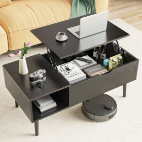 Living Room Table Coffee Table (Color: Black)