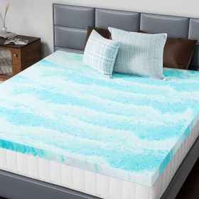 Memory Foam Cooling Gel Swirl Infused Bed Topper For Back Pain (Option: 2Inch Twin)