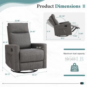 Rotating Lounge Chair (Color: Grey)