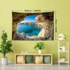 1pc Mountain Cave Seaside Landscape Tapestry Natural Scenery Bohemian Decoration; Free Installation Package Home Decor Living Room Bedroom Decoration