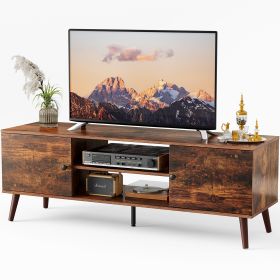 Panel TV Cabinet Can Store Black Cabinets, Suitable For Home Living Room Office TV Cabinet (Option: RUST)