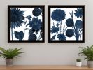 Set Of Two Sunflower Blues Print Wall Art