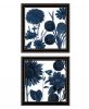 Set Of Two Sunflower Blues Print Wall Art