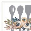 Fall Floral Baking Utensils Print Kitchen Wall Art