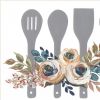 Fall Floral Baking Utensils Print Kitchen Wall Art