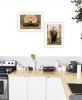 Set Of Two Harvest Moon with A Black Cat and Truck Print Kitchen Wall Art