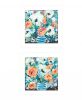 Set Of Two Fancy Floral Print Wall Art