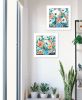 Set Of Two Fancy Floral Print Wall Art