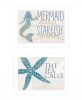 Set Of Two Mermaid Kisses Starfish Wishes Print Wall Art