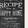 Recipe for a Happy Home Print Wall Art