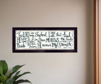 The Lord is My Shepherd Print Wall Art (Framed: Black, Style: 1)