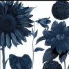 Set Of Two Sunflower Blues Print Wall Art