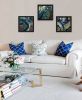 Set Of Three Deep Blue Print Wall Art