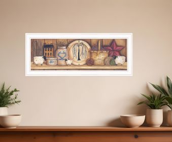 Shelf Gathering Print Wall Art (Framed: White, Style: 1)