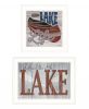 Set Of Two Lake Life is Better Print Wall Art