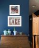 Set Of Two Lake Life is Better Print Wall Art