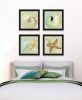 Set Of Four Ocean Print Wall Art