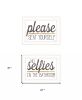 Set Of Two No Selfies When Seated Print Bathroom Wall Art