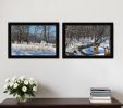 Set Of Two Great Outdoors Nature or Winter Forest Print Wall Art